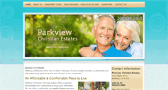 Desktop Screenshot of parkviewchristianestates.com